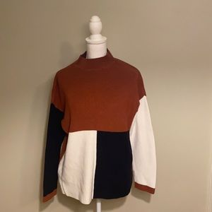 Tri-Color Block Sweater